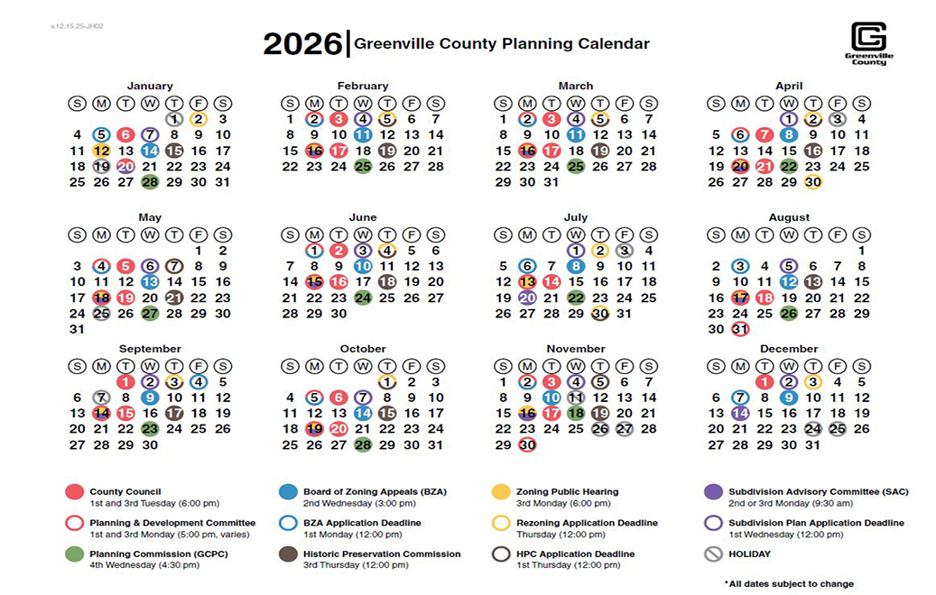 General Calendar of Meetings & Deadlines Image